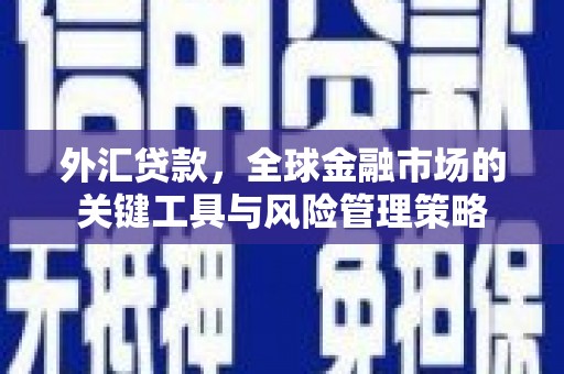 高密外汇贷款，全球金融市场的关键工具与风险管理策略