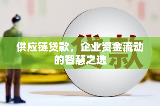 高密供应链贷款，企业资金流动的智慧之选