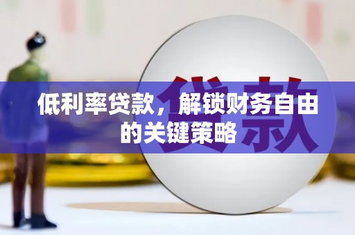 高密低利率贷款，解锁财务自由的关键策略