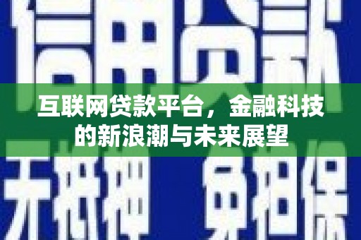 高密互联网贷款平台，金融科技的新浪潮与未来展望
