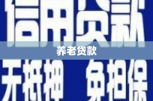 高密养老贷款